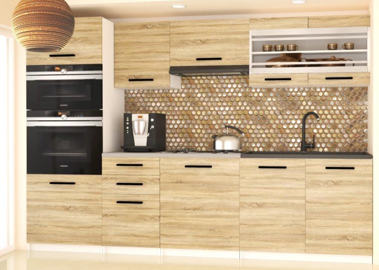 Meubles de cuisine 240 cm en chêne chêne wotan chêne sonoma sans plateau Fabricant TOR PAULA2/4/WT/DS/BB/B1