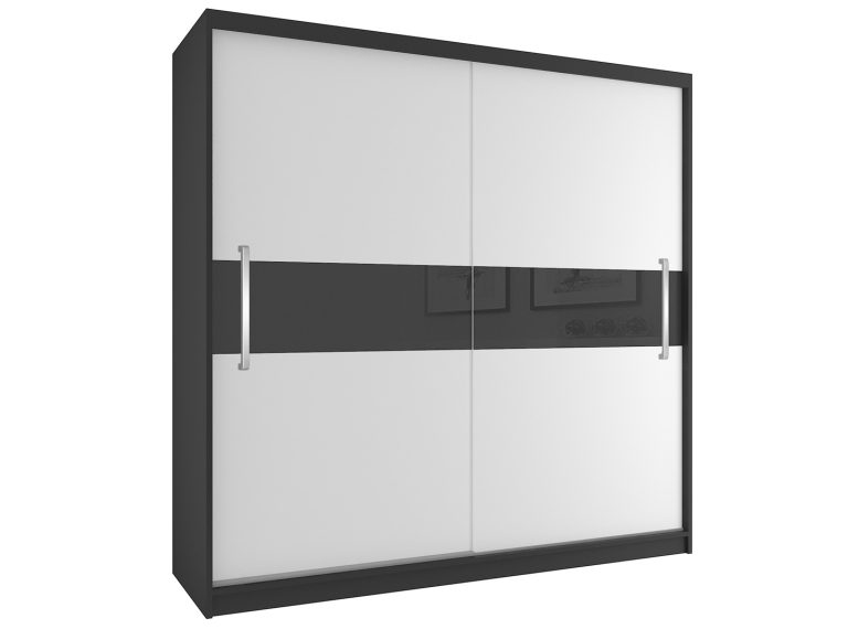 Armoire coulissante 200 cm blanc mat Fabricant SI SZP1/2/B/W/B/UU