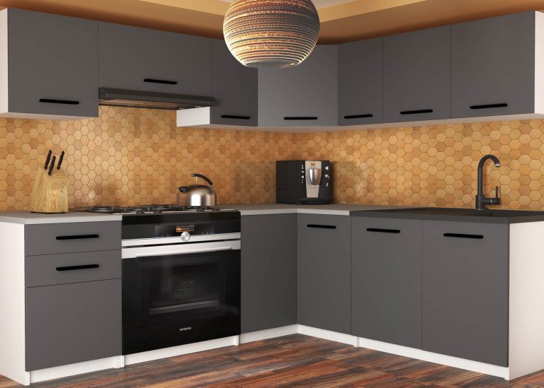 Meubles de cuisine 360 cm gris anthracite graphite avec plan de travail Fabricant TOR LIDIAUNIQA2/5/WT/SR/0/B1