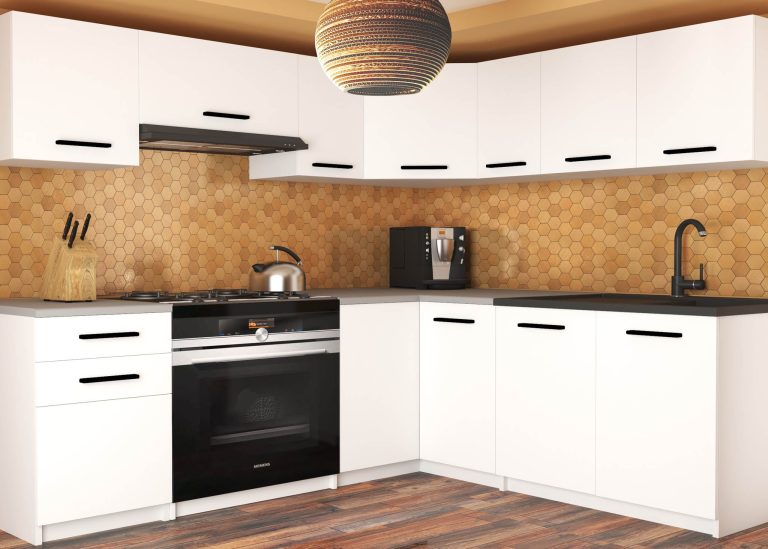 Meubles de cuisine 360 cm blanc mat avec plan de travail Fabricant TOR LIDIAUNIQA2/4/WT/WT/0/B1