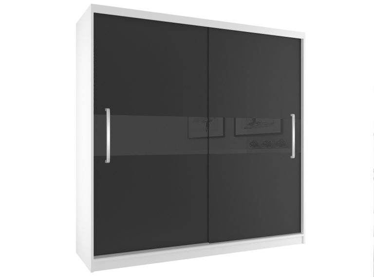 Armoire coulissante 200 cm noir ébène foncé Fabricant SI SZP1/2/W/B/B/UU