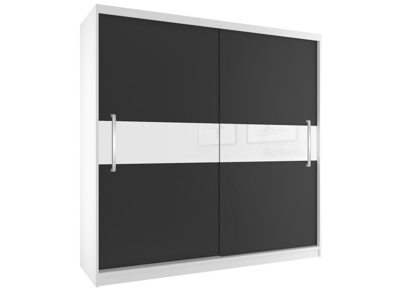 Armoire coulissante 200 cm noir ébène foncé Fabricant SI SZP1/2/W/B/W/UU