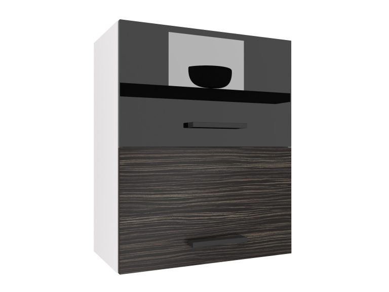 Armoire de cuisine suspendue avec compartiment de rangementINF SGP2-60/1/WT/BHK/0/B1