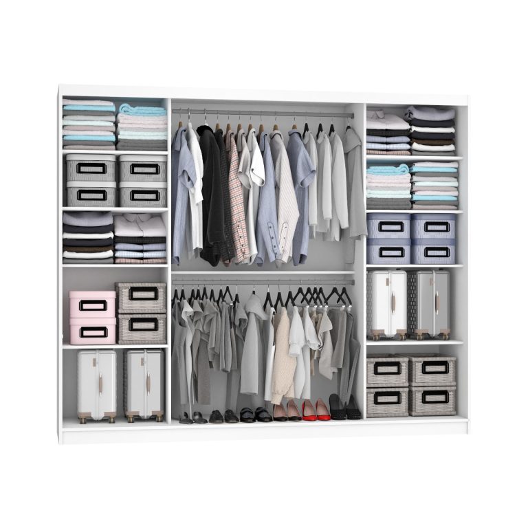 Armoire coulissante 232 cm avec miroir noir ébène foncé Fabricant MV SZP4/2/1W/2B1L/B/HI