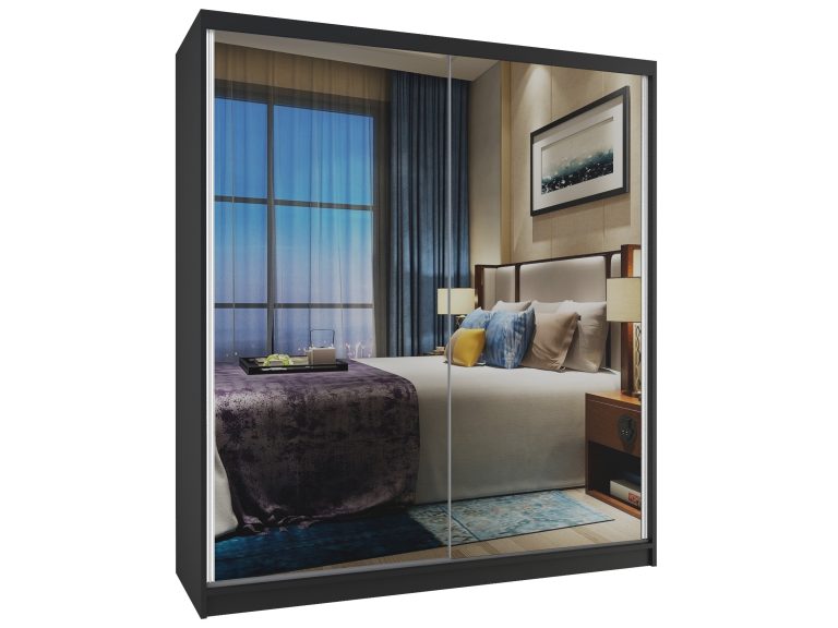 Armoire coulissante 133 cm avec miroir Fabricant M SZP2/2/B/WI/L/HI