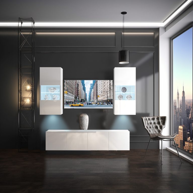 Meuble mural Nexum 100 NEX 7/0/W/W/0/0/PP