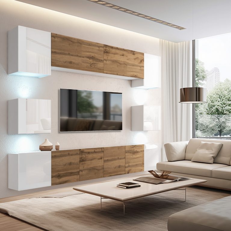 Meuble mural Nexum 44 NEX 3/0/W/WDWWWDW/0/0/PP