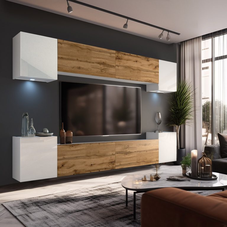 Meuble mural Nexum 63 NEX 4/0/W/WDWWDW/0/0/PP
