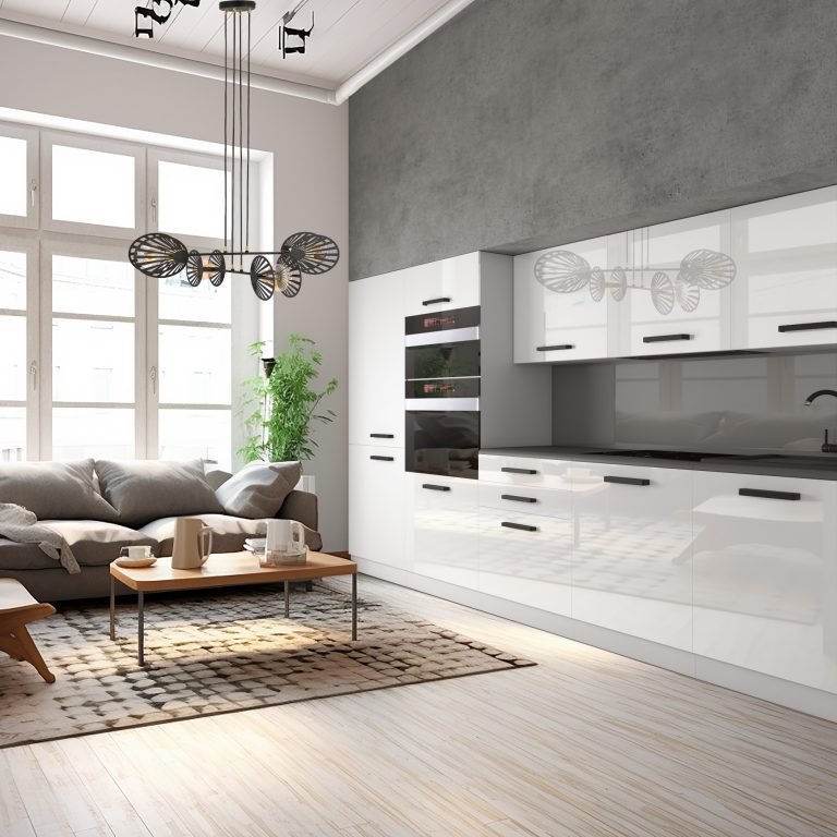 Meubles de cuisine Premium Version Complète 300 cm brillance noir avec plan de travail Fabricant INF GRACE/0/WT/W/B/B1