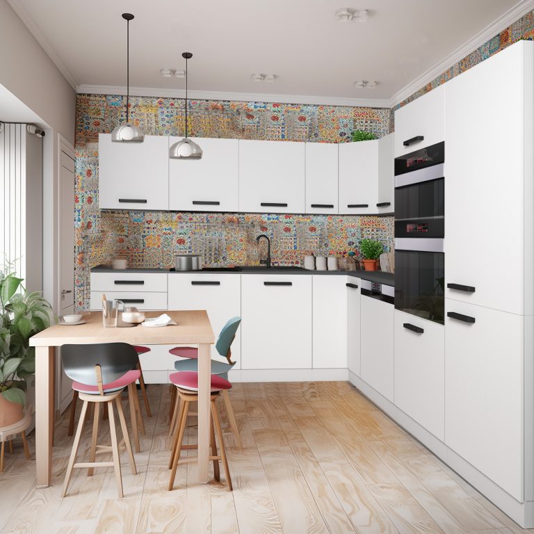 Meubles de cuisine Premium Version Complète 540 cm blanc mat avec plan de travail Fabricant TOR JANE/0/WT/WT/B/B1
