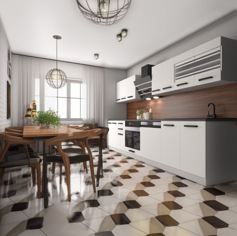 Meubles de cuisine Premium Version Complète 300 cm blanc mat avec plan de travail Fabricant TOR LUCY/0/WT/WT/B/B1
