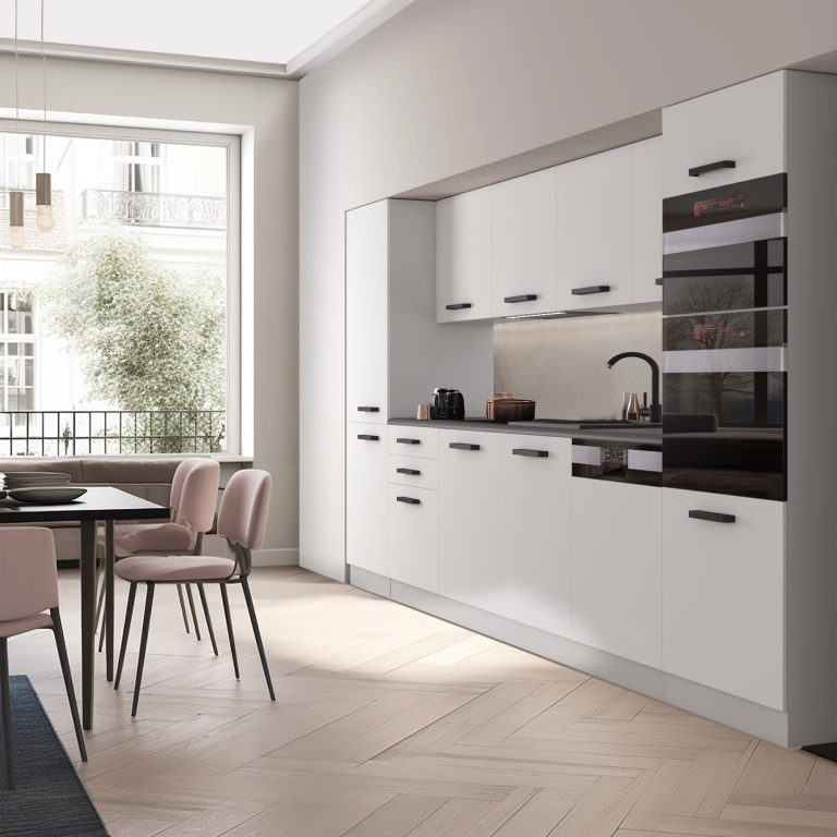 Meubles de cuisine Premium Version Complète 360 cm blanc mat avec plan de travail Fabricant TOR NAOMI/0/WT/WT/B/B1
