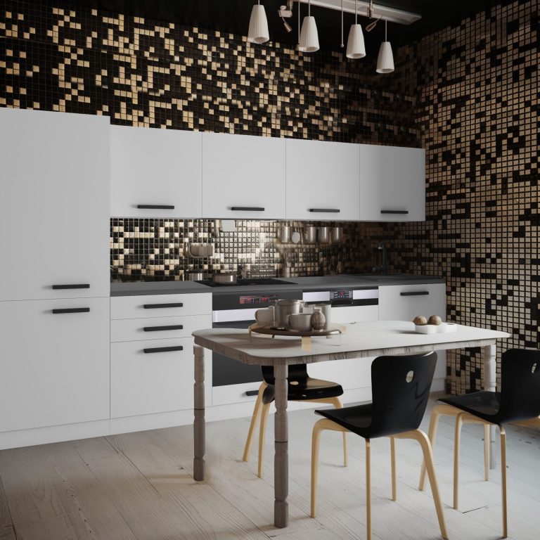 Meubles de cuisine Premium Version Complète 300 cm blanc mat avec plan de travail Fabricant TOR ROSE/0/WT/WT/B/B1
