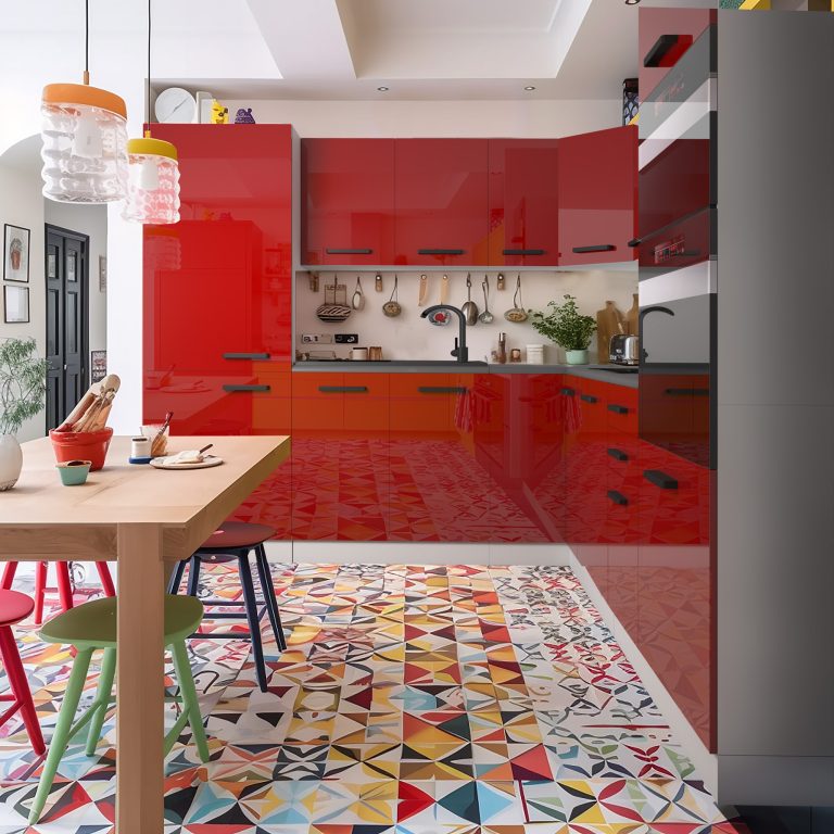 Meubles de cuisine Premium Version Complète 480 cm brillance rouge avec plan de travail Fabricant INF STACY/0/WT/R/B/B1