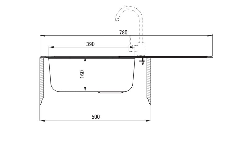 Ensemble PROMOTIONNEL évier en acier + robinet ZEX 0113 / MON 1