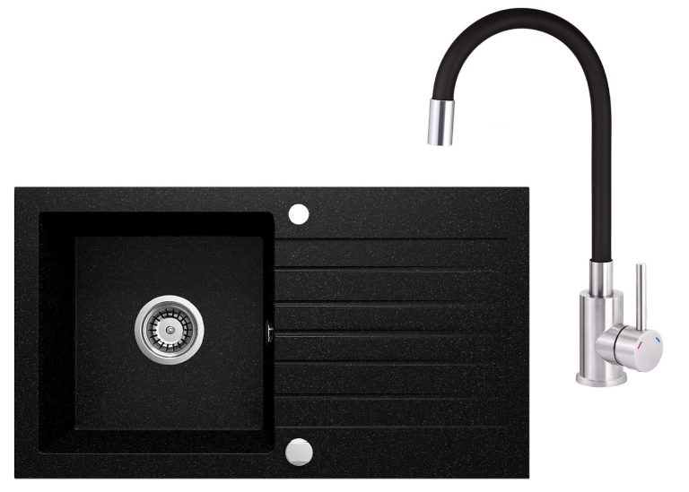 Ensemble PROMOTIONNEL évier + robinet flexible ZQZ 2113 / BOC B720