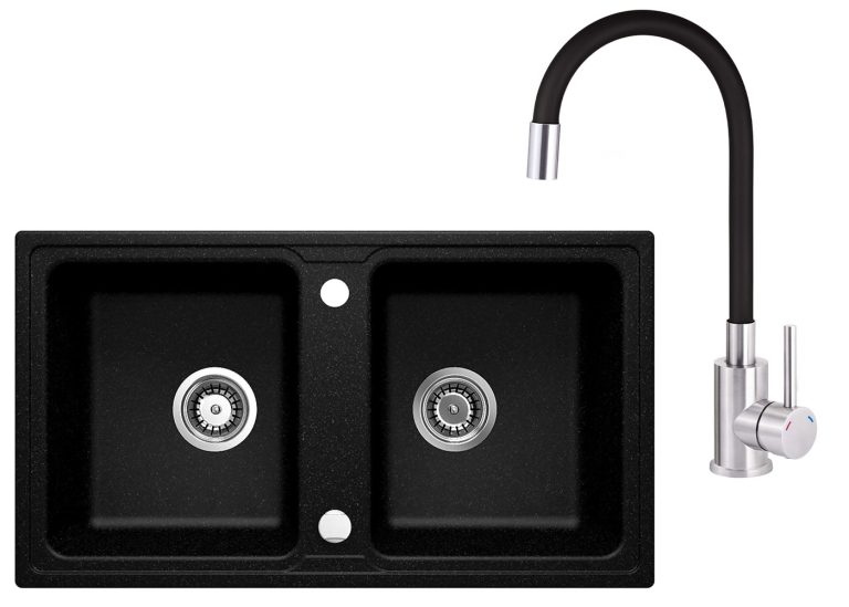 Ensemble PROMOTIONNEL évier + robinet flexible ZQZ 2203 / BOC B720