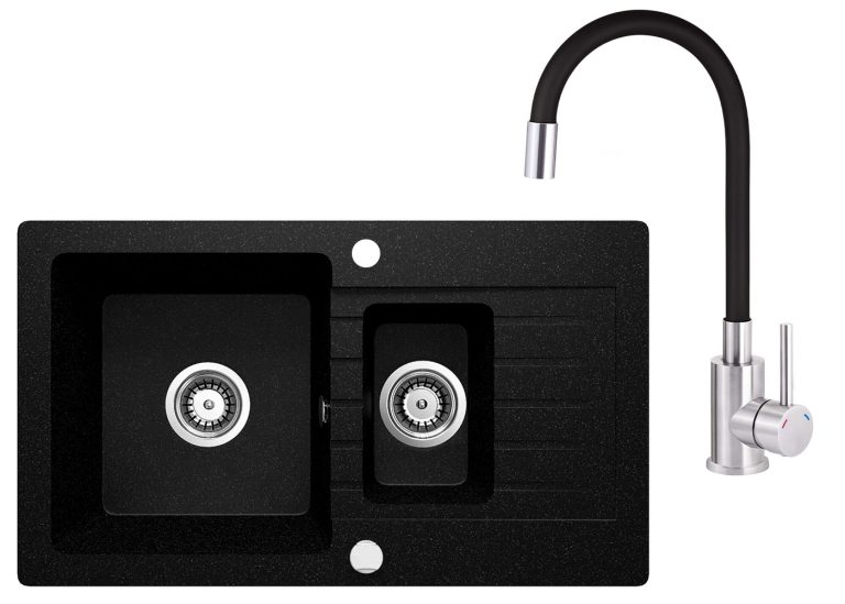 Ensemble PROMOTIONNEL évier + robinet flexible ZQZ 2513 / BOC B720