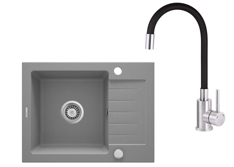 Ensemble PROMOTIONNEL évier + robinet flexible ZQZ S11A / BOC B720