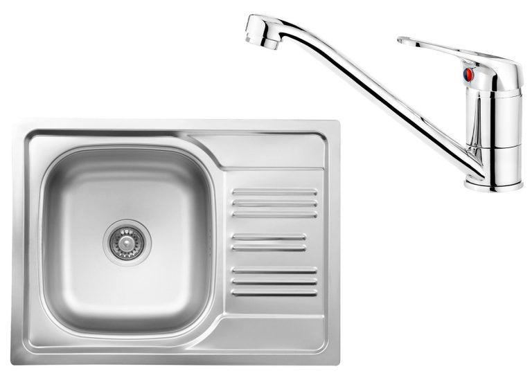 Ensemble PROMOTIONNEL évier en acier + robinet ZEX 0113 / BOC B720