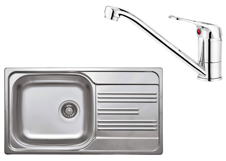 Ensemble PROMOTIONNEL évier en acier + robinet ZEX 0113 / MON 1