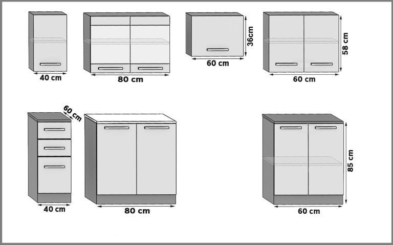 Meubles de cuisine 240 cm blanc brillant noir brillant avec plan de travail Fabricant INF MARIKA2/5/WT/WB/0/B1
