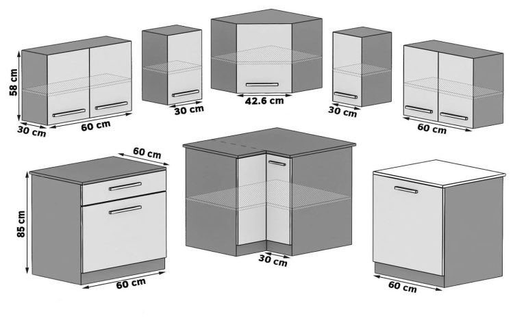 Meubles de cuisine 300 cm en chêne Wotan et chêne Sonoma avec plan de travail Fabricant TOR ARMIN2/2/WT/DW/0/B1