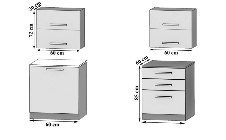 Meubles de cuisine 120 cm noir ébène foncé sans plan de travail Fabricant TOR ELEGANTA/2/WT/HK/BB/T