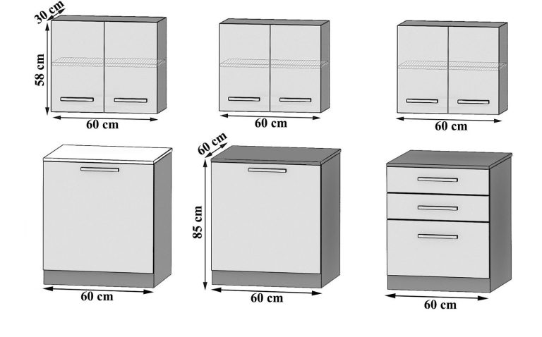 Meubles de cuisine 180 cm en chêne chêne wotan chêne sonoma sans plateau Fabricant TOR SONIK2/3/WT/DW/BB/B1