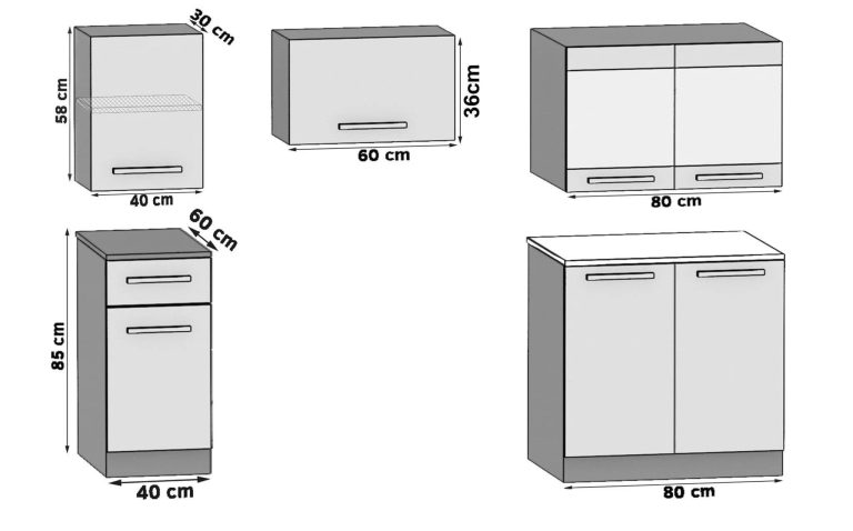 Meubles de cuisine 180 cm en chêne Wotan et chêne Sonoma sans plan de travail Fabricant TOR SUPERUNIQA3/3/WT/DS/BB/E