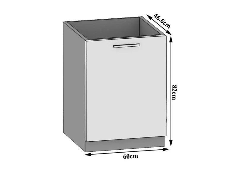 Armoire de cuisine avec évier TOR SDZ60/0/WT/DS/0/U/