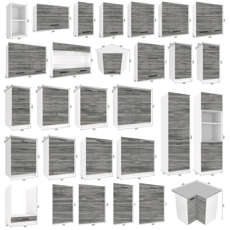 Armoire de cuisine avec évier TOR SDZ80/0/WT/GW/0/U