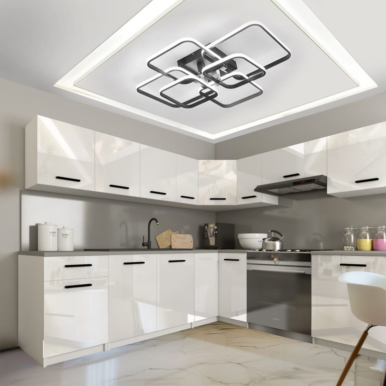 Meubles de cuisine 420 cm blanc brillant avec plan de travail Fabricant INF UNIQAPLUS/4/WT/W/0/B1