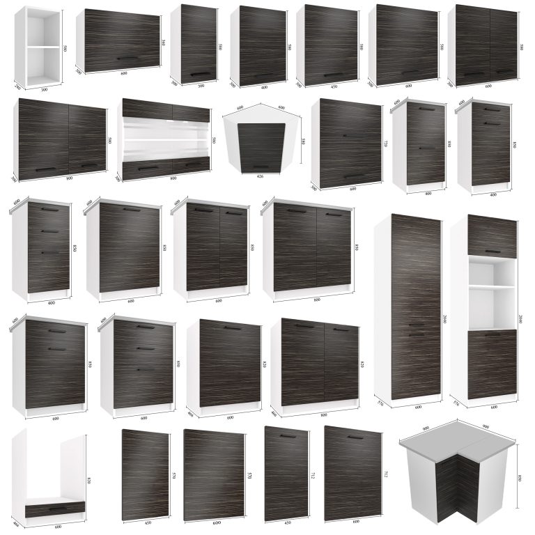 Meuble de cuisine sans plan de travail TOR SD2-60/0/WT/HK/0/B1