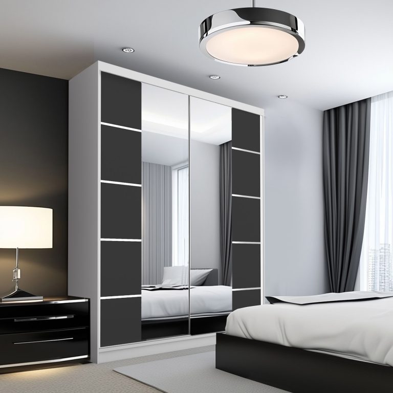 Armoire coulissante SERENITY 133 cm mat noir Fabricant ME SERENITY SZP6/0/W/B/0/HIAL