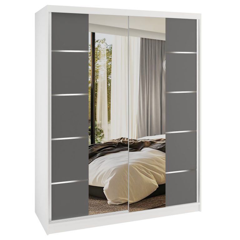 Armoire coulissante SERENITY 133 cm mat gris Fabricant ME SERENITY SZP6/0/W/SR/0/HIAL