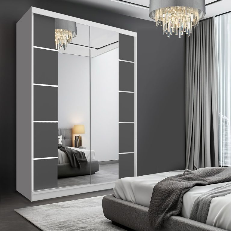 Armoire coulissante SERENITY 133 cm mat gris Fabricant ME SERENITY SZP6/0/W/SR/0/HIAL