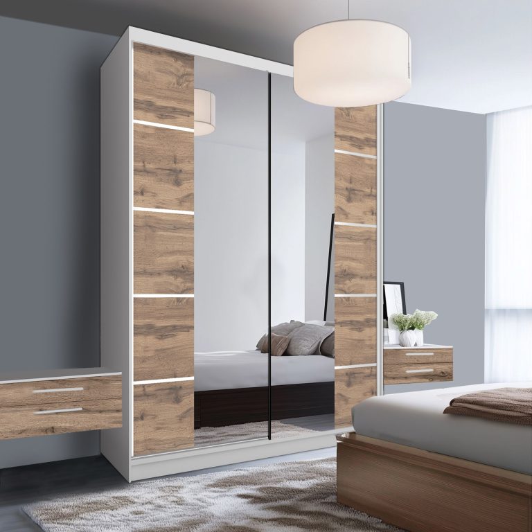 Armoire coulissante SERENITY 133 cm chêne wotan mat Fabricant ME SERENITY SZP6/0/W/DW/0/HIAL