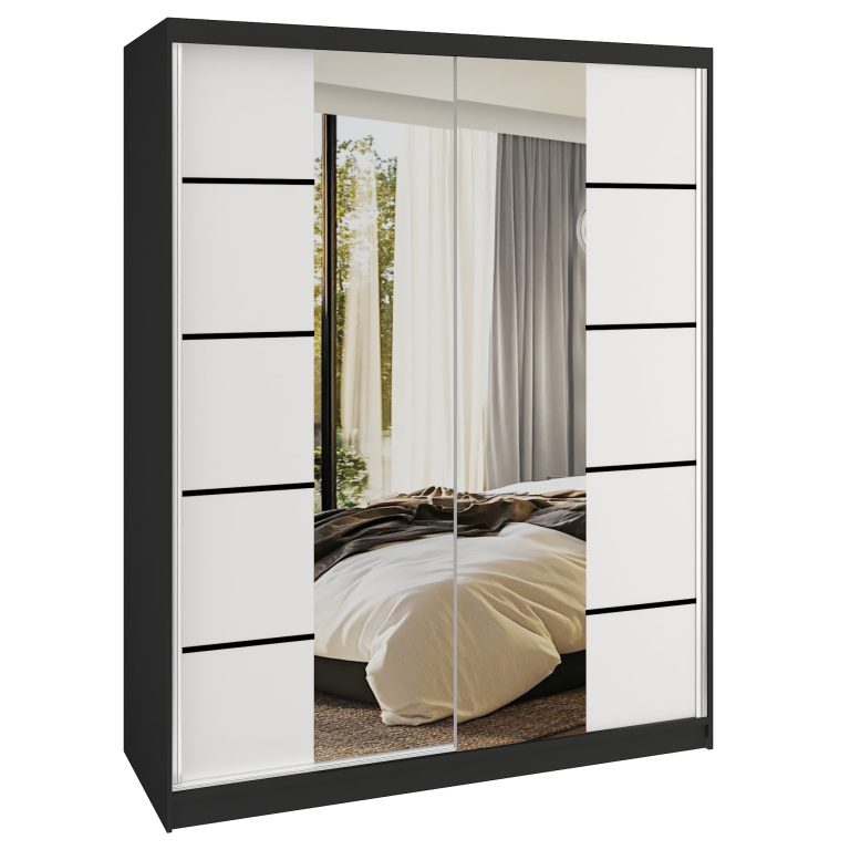 Armoire coulissante SERENITY 133 cm mat blanc Fabricant  ME SERENITY SZP6/0/B/W/0/HIAL