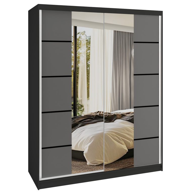 Armoire coulissante SERENITY 133 cm mat gris Fabricant ME SERENITY SZP6/0/B/SR/0/HIAL