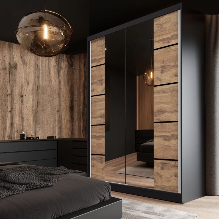 Armoire coulissante SERENITY 133 cm chêne wotan Fabricant ME SERENITY SZP6/0/B/DW/0/HIAL