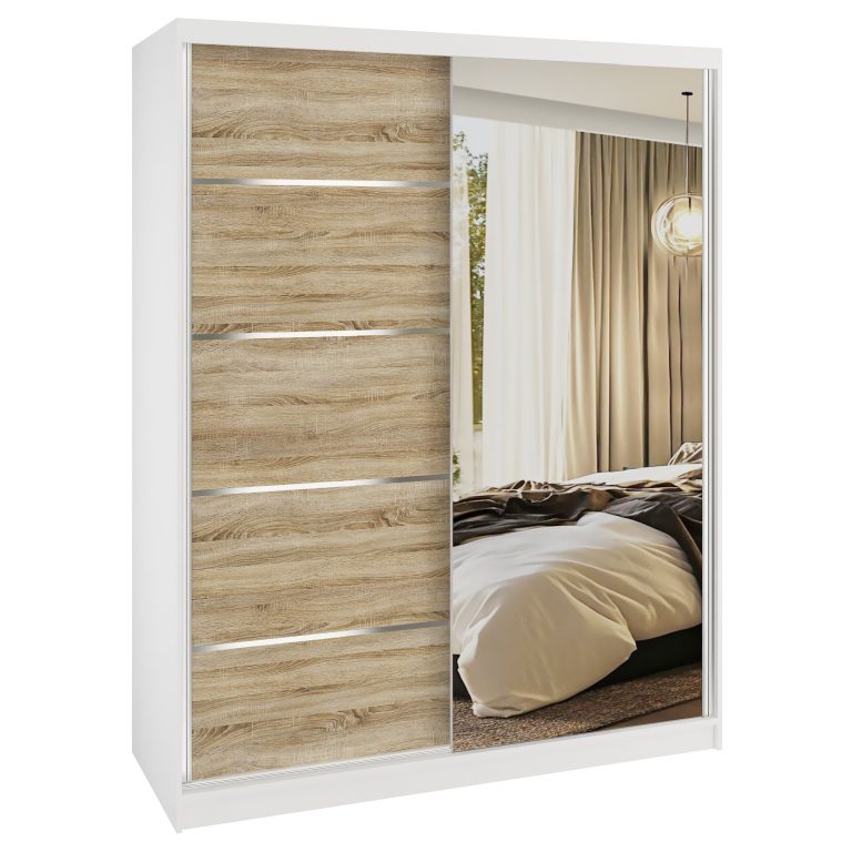 Armoire coulissante SERENITY 133 cm chêne wotan mat Fabricant MBP SERENITY SZP6/0/W/DS/0/HIAL