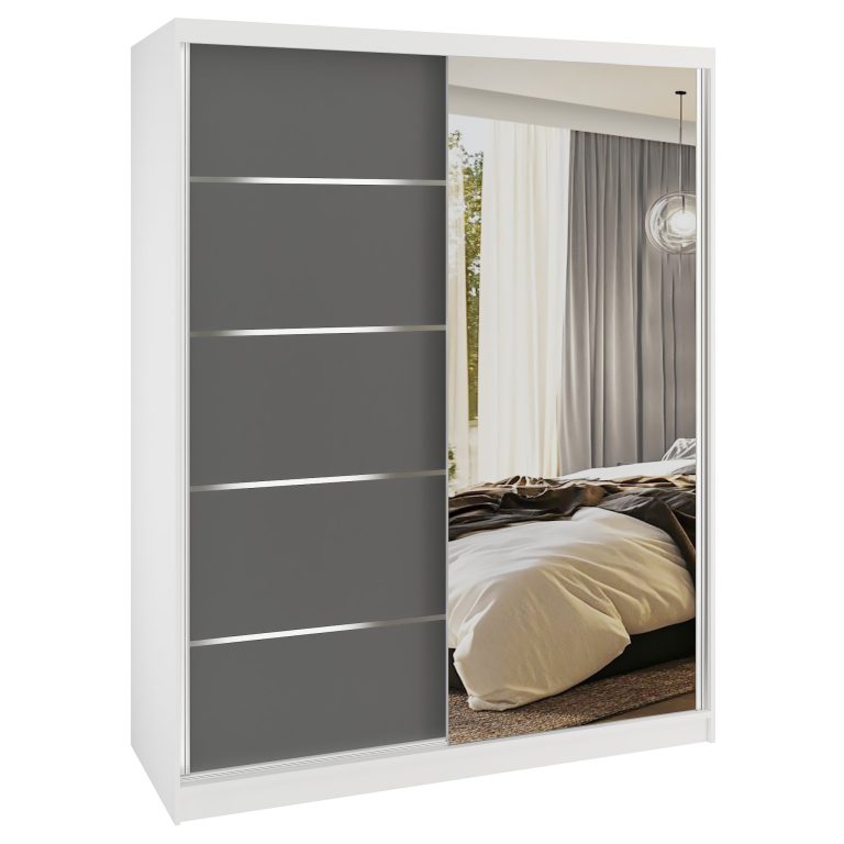 Armoire coulissante SERENITY 133 cm mat gris Fabricant MBP SERENITY SZP6/0/W/SR/0/HIAL
