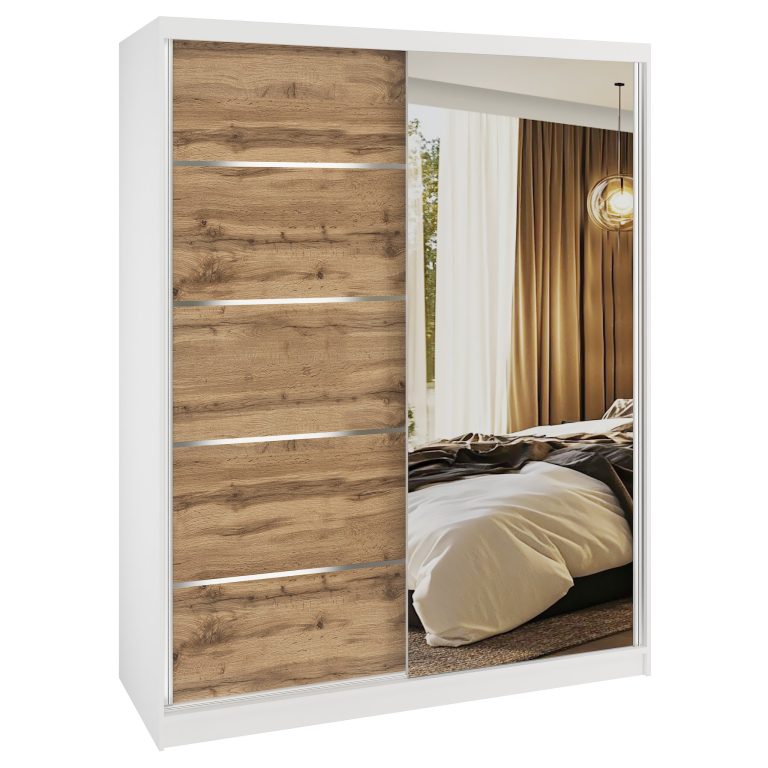 Armoire coulissante SERENITY 133 cm chêne wotan mat Fabricant MBP SERENITY SZP6/0/W/DW/0/HIAL