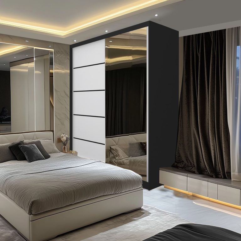 Armoire coulissante SERENITY 133 cm mat blanc Fabricant MBP SERENITY SZP6/0/B/W/0/HIA