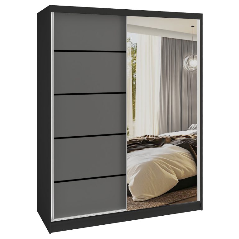 Armoire coulissante SERENITY 133 cm gris mat Fabricant MBP SERENITY SZP6/0/B/SR/0/HIAL