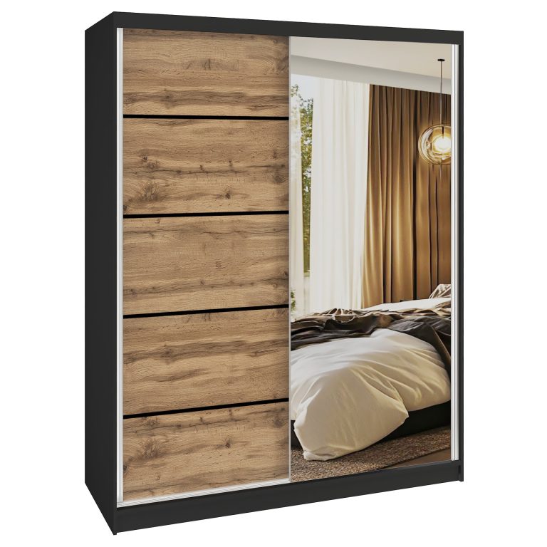Armoire coulissante SERENITY 133 cm chêne wotan mat Fabricant MBP SERENITY SZP6/0/B/DW/0/HIAL