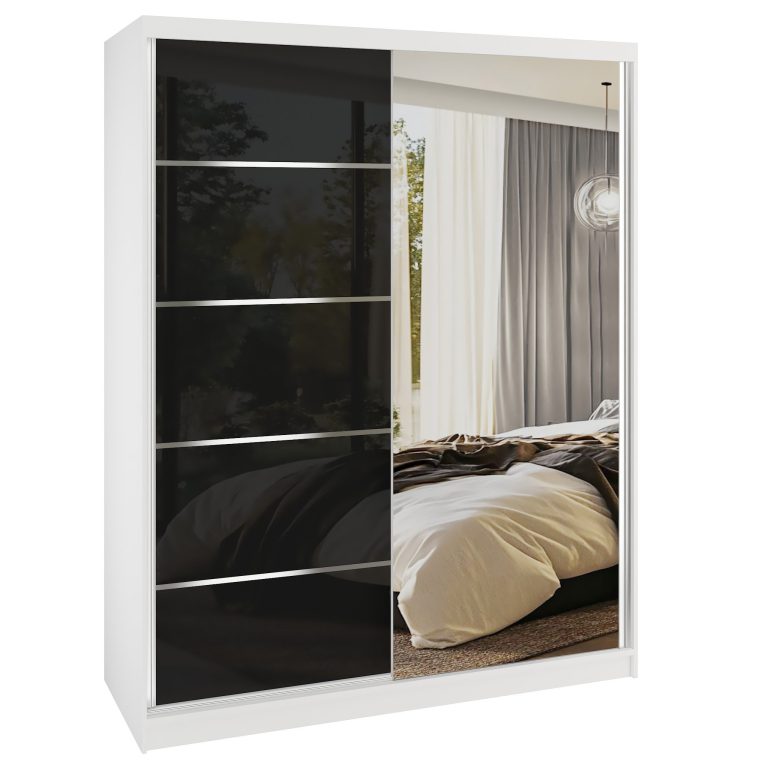 Armoire coulissante SERENITY 133 cm brillance noir Fabricant MGB SERENITY SZP6/0/W/B/0/HIAL
