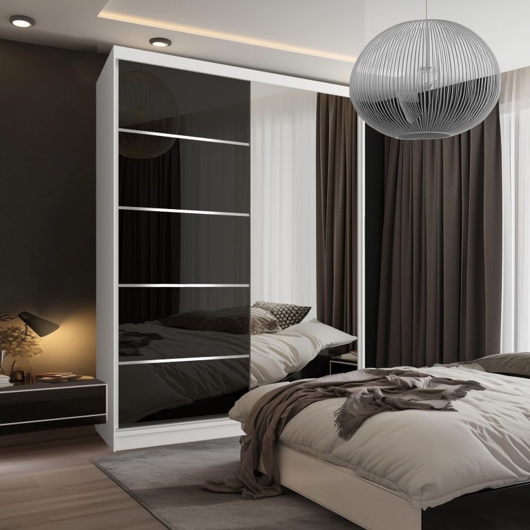 Armoire coulissante SERENITY 133 cm brillance noir Fabricant MGB SERENITY SZP6/0/W/B/0/HIAL