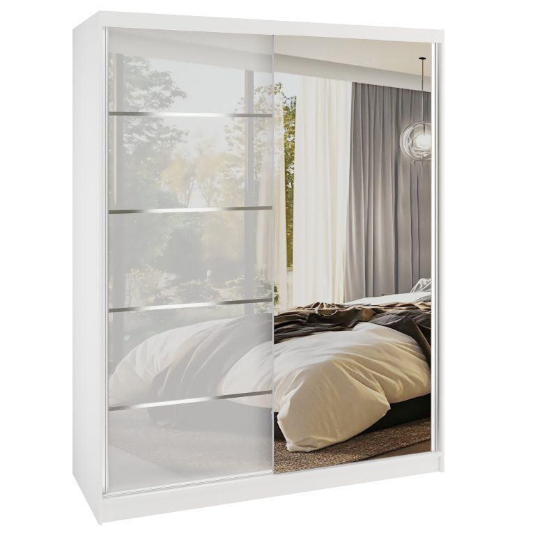 Armoire coulissante SERENITY 133 cm brillance blanc Fabricant MGB SERENITY SZP6/0/W/W/0/HIAL